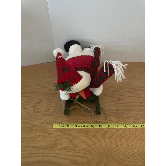 Snowman Sledding Christmas Decor Sings Sound Movement Decorators Warehouse - Picture 10 of 10
